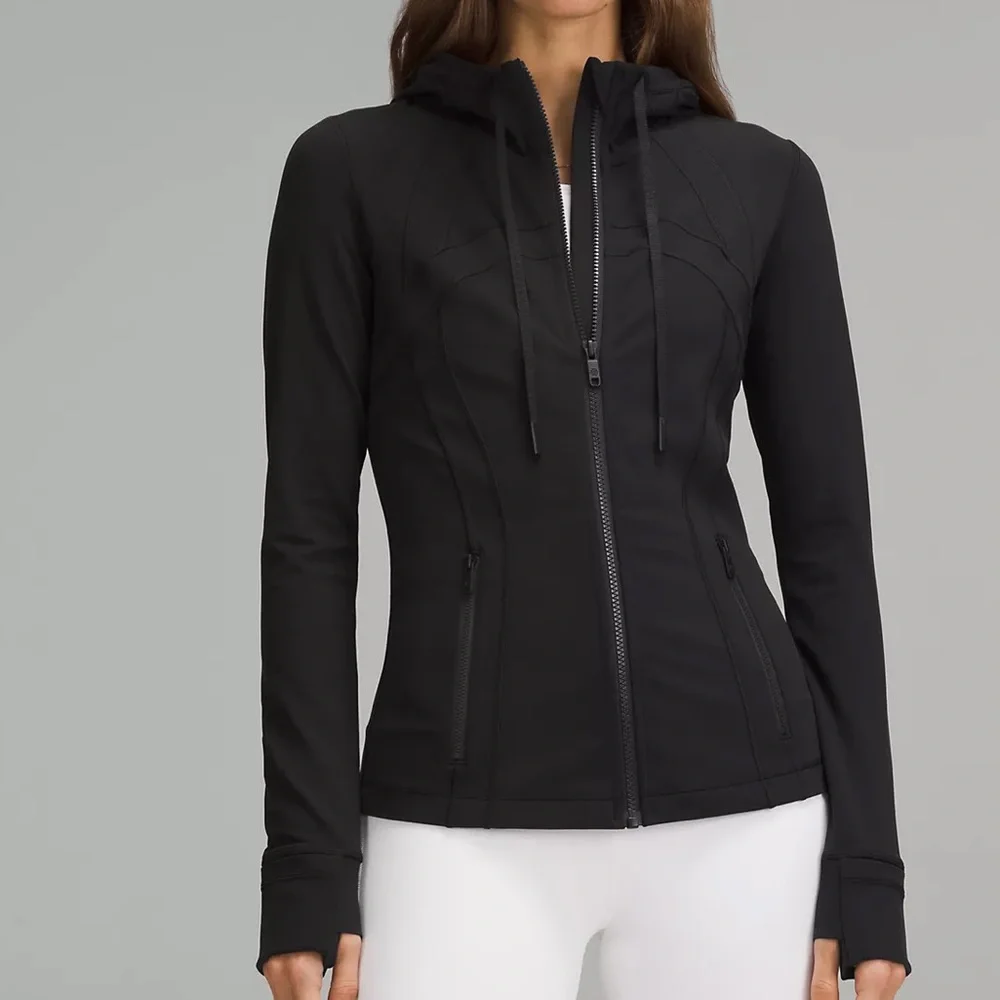 lululemon Black Define Hooded Jacket Nulu Size 8